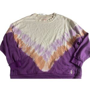 FREE PEOPLE OMBRE METTI SWEATSHIRT, MEDIUM womens